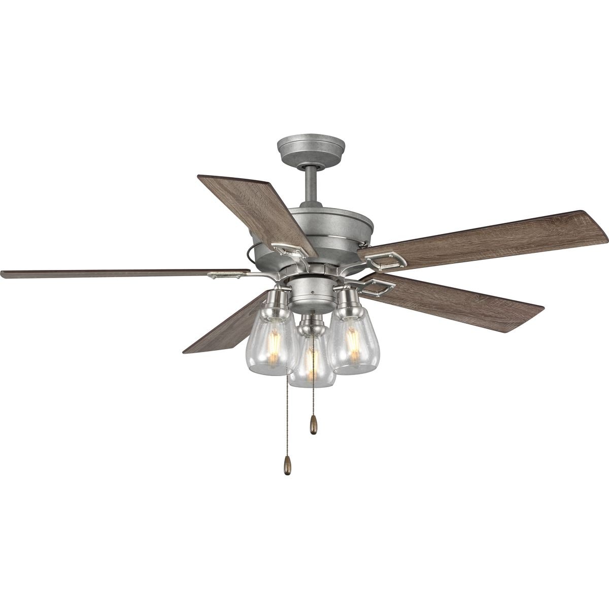 Teasley Collection 56 Five Blade Ceiling Fan With Glass Shades 12620