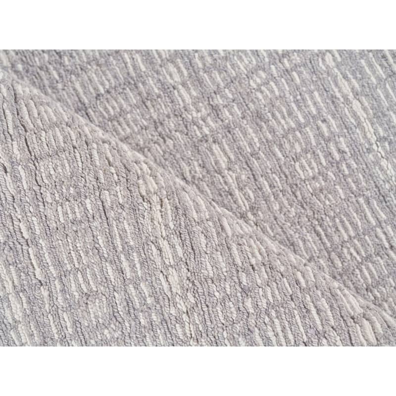 Exquisite Rugs Alpine Handmade Handloomed New Zealand Wool Gray/Ivory Area Rug