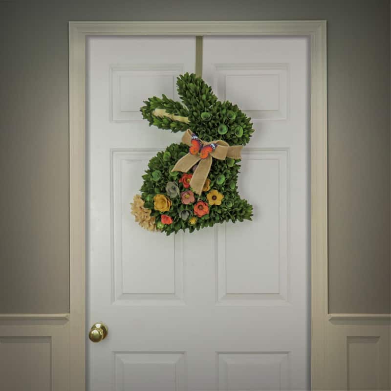 National Tree Company 22 in. Green Floral Bunny Decoration - 22 in