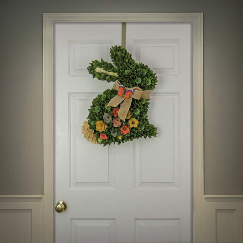 National Tree Company 22 in. Green Floral Bunny Decoration - 22 in