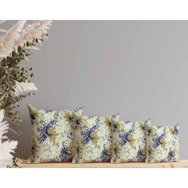 Retro Remix Indoor/Outdoor Reversible Throw Pillow Green and Grey