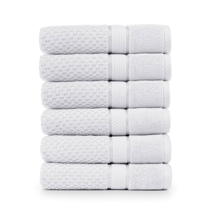 Hand Towels for Bathroom Popcorn Textured-18 X 28 Inch by Ample Decor