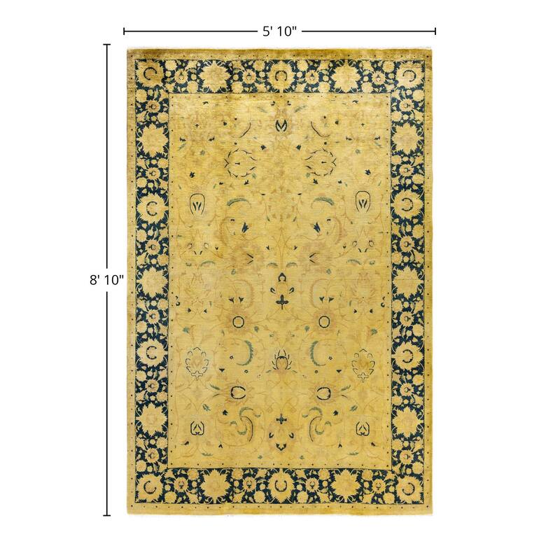 Overdyed One-of-a-Kind Hand-Knotted Area Rug - Gold - 5' 10" x 8' 10"