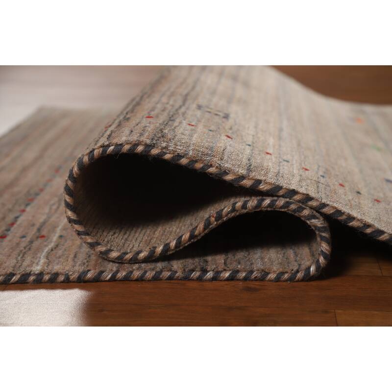 Gabbeh Indian Rug Hand-Knotted Oriental Wool Carpet - 3'0" x 4'10"