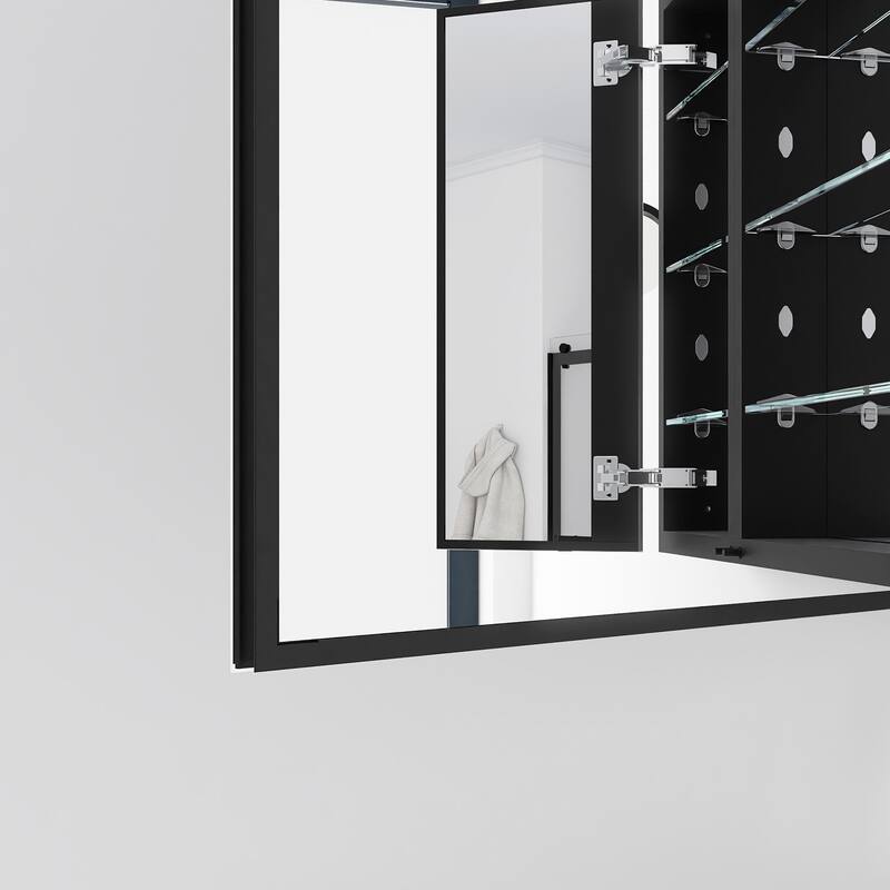 Rectangular Aluminum Medicine Cabinet with Mirror