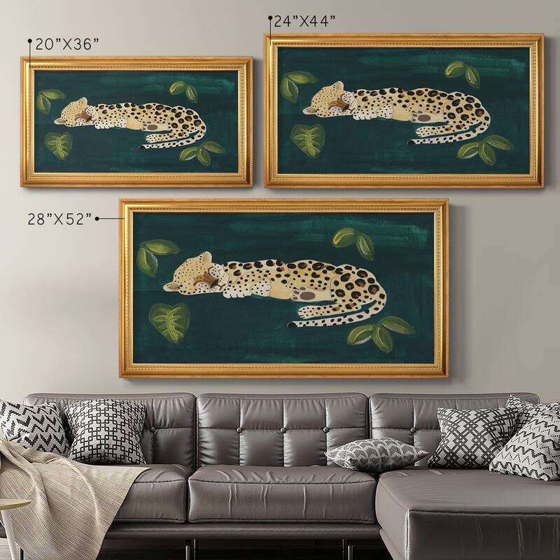 Lethargic Leopard II Premium Framed Canvas- Ready to Hang