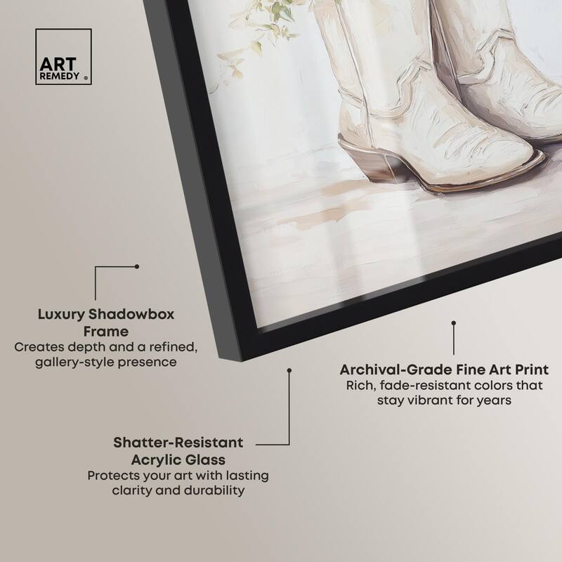 Prairie Bloom Boots Shadowbox by Art Remedy