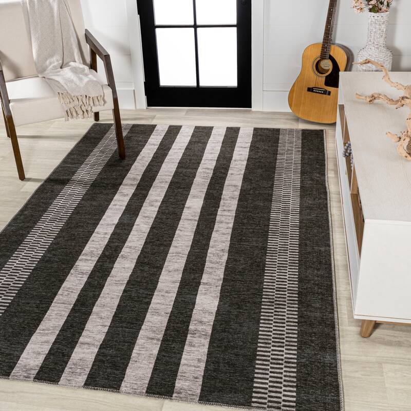 JONATHAN Y Timantii Bohemian Medallion Textured Weave Machine Washable Area Rug