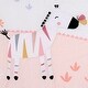preview thumbnail 9 of 8, Lambs & Ivy Jazzy Jungle 3-Piece Safari Animals Pink Baby Crib Bedding Set