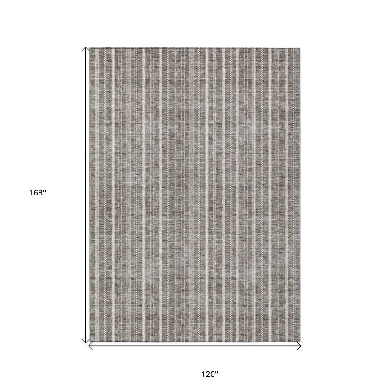 HomeRoots Striped Transitional Rectangle Outdoor Rug