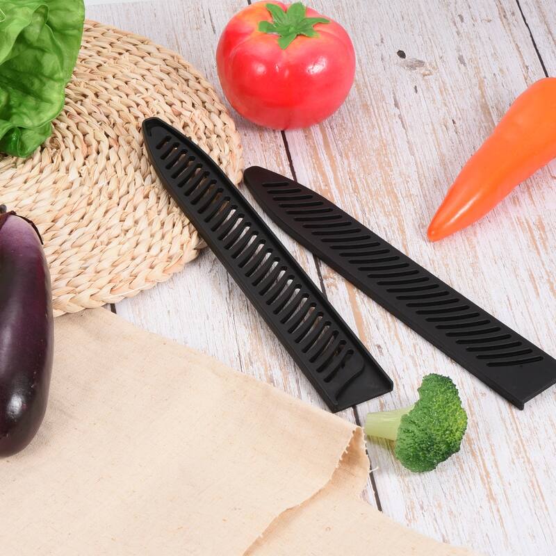 2Pcs PP Kitchen Knife Sheath Cover Sleeves for 9.5" Carving Knife - Black