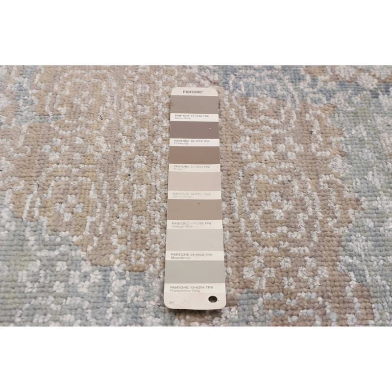 ECARPETGALLERY Hand-knotted Tangier Taupe Silk, Wool Rug - 5'3 x 7'6