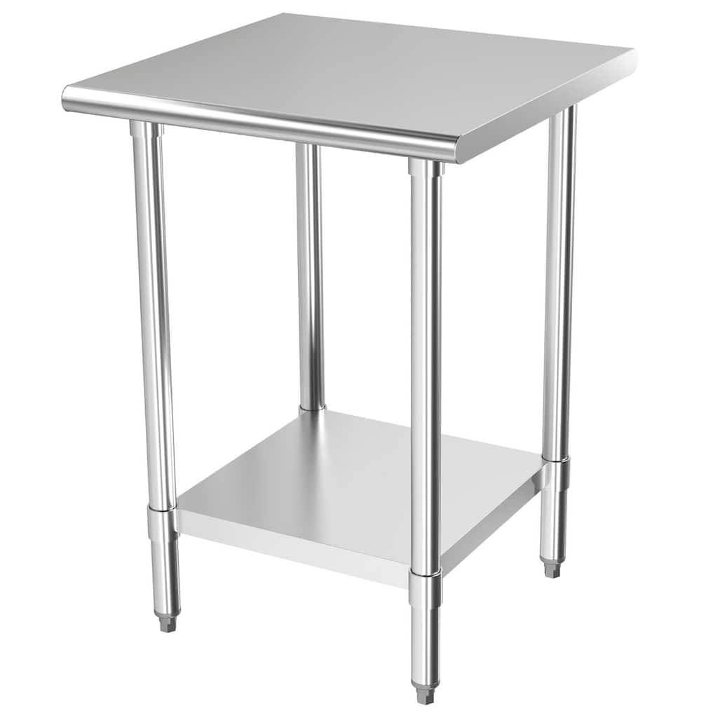 Kleensteel NSF Certified Heavy-Duty Stainless Steel Prep Table, Commercial Work Table with Adjustable Undershelf
