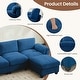 preview thumbnail 33 of 96, Modern Couduroy Modular Sectional Sofa Couch with Ottoman for Living Room