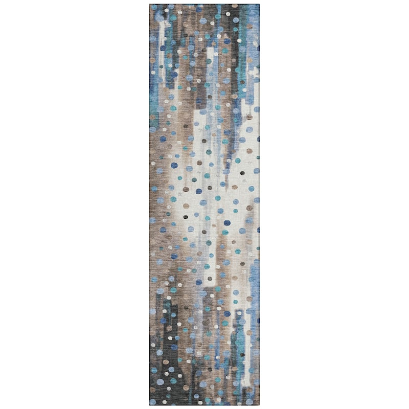 Machine Washable Indoor/Outdoor Modern Confetti Chantille Rug