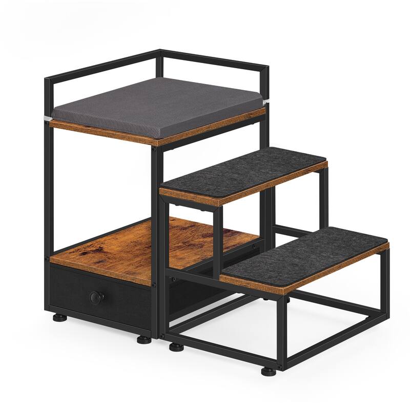 Pet Window Perch with Stairs Dog Bunk Bed for Small Dogs