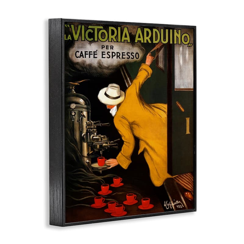 Stupell Vintage Espresso Advertisement Framed Giclee Art Design By Marcus Jules
