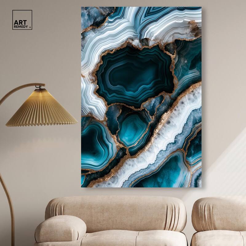 Teal Tectonic I Canvas by Art Remedy, Gallery Wrapped