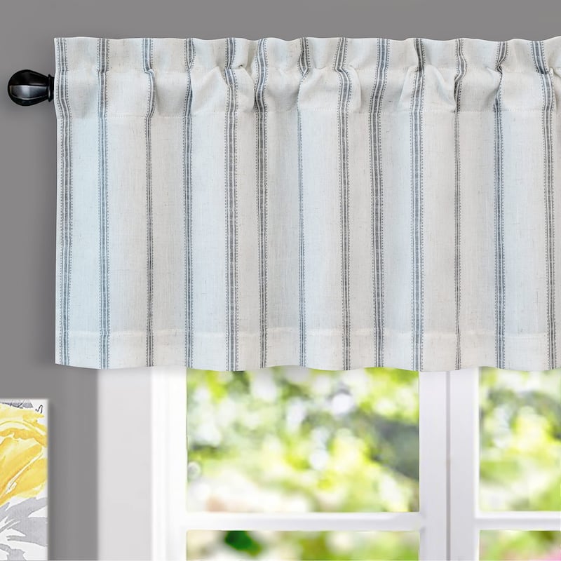 DriftAway Farmhouse Linen Blend Blackout Valance