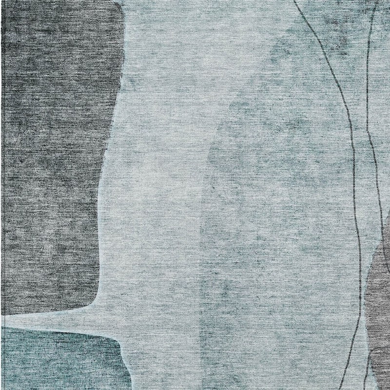 HomeRoots Abstract Transitional Rectangle Outdoor Rug