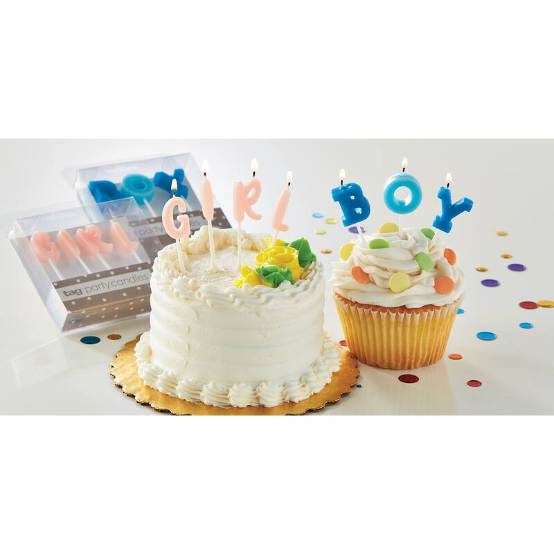Pink Girl Candle Set - Pillar Candles for Everyday Use, Paraffin Wax, 0.25 in l x 1.04 in h, Easy Care with Damp Cloth
