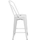 preview thumbnail 97 of 97, 24'' High Metal Indoor-Outdoor Counter Height Stool with Back