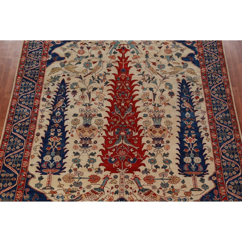 Vegetable Dye Ziegler Oriental Rug Hand-Knotted Wool Carpet - 8'11"x 11'9"