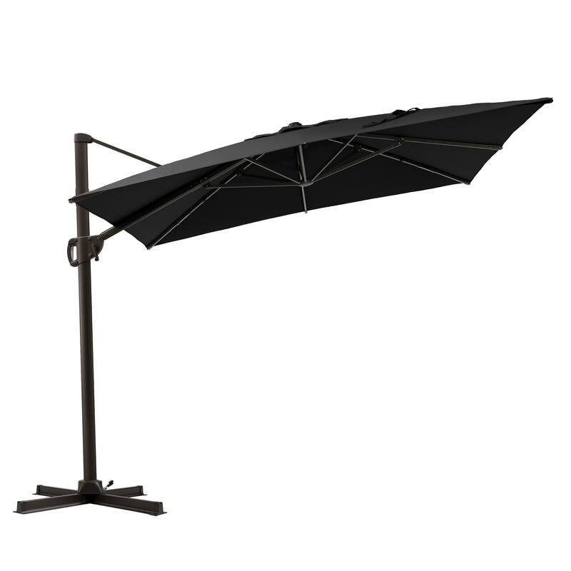 Crestlive Products 11 x 9 FT Outdoor Patio Offset Cantilever Umbrella