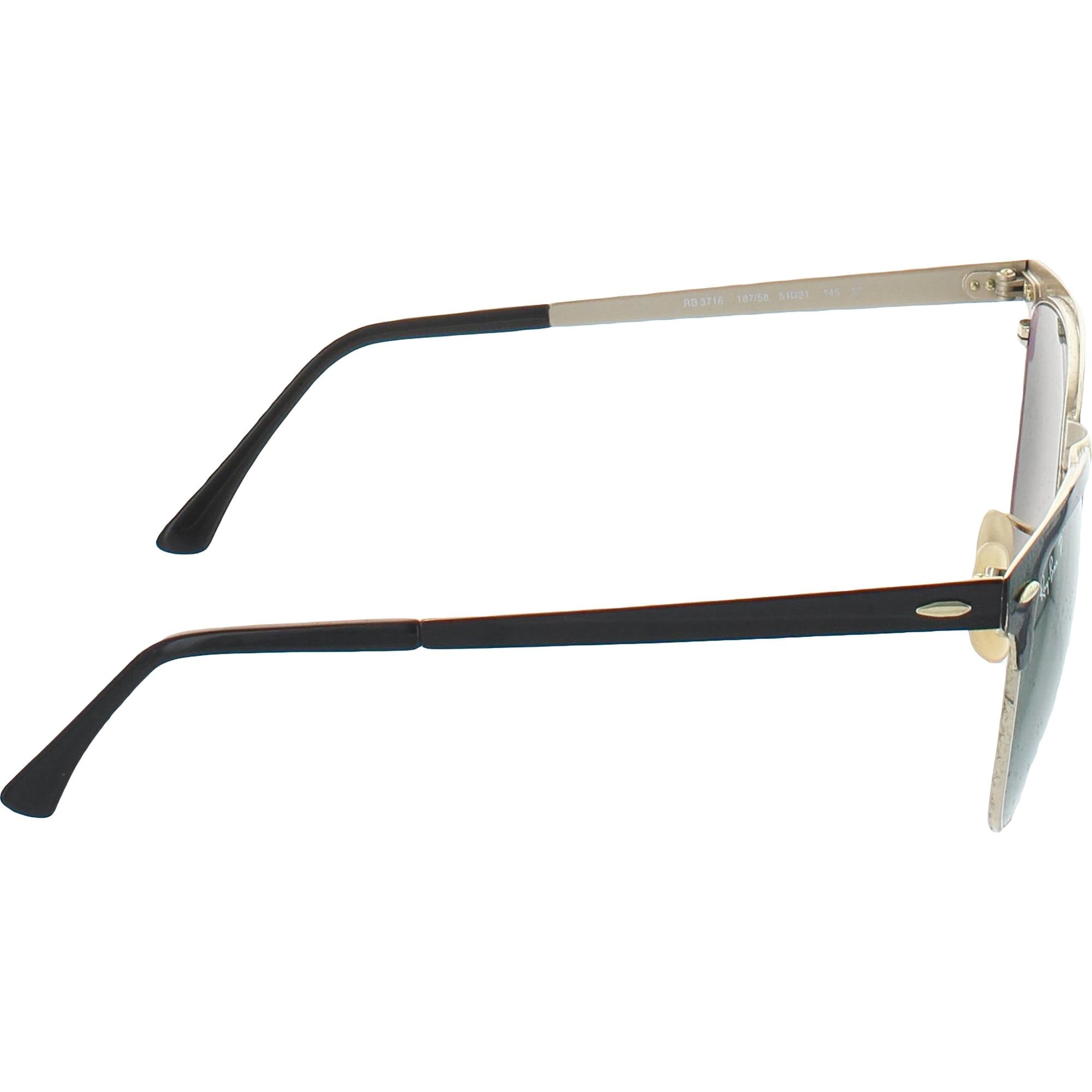 Ray Ban Clubmaster Metal Mens Uv Protection Polarized Wayfarer Sunglasses Black Green Classic G 15 51mm Overstock