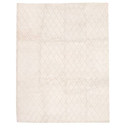 ECARPETGALLERY Hand-knotted Tangier Light Grey Wool Rug - 9'2 x 11'10