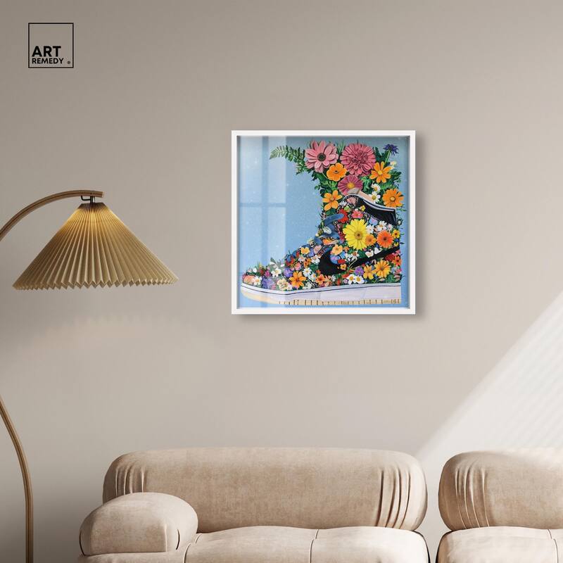 Blooming Floral Sneaker Shadowbox by Art Remedy