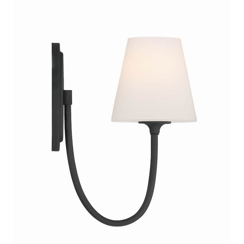 Juno 1 Light Black Forged Wall Mount - 6"W x 13"H x 10.25"D
