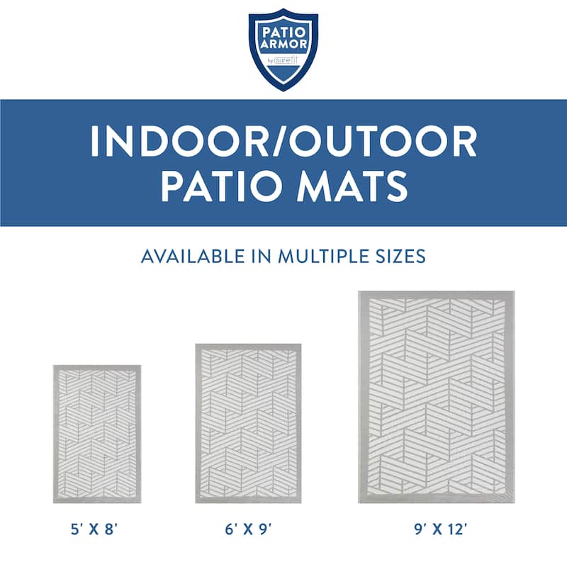Patio Armor by SureFit Patio Mat, UV/Weather Resistant Indoor & Outdoor Rug