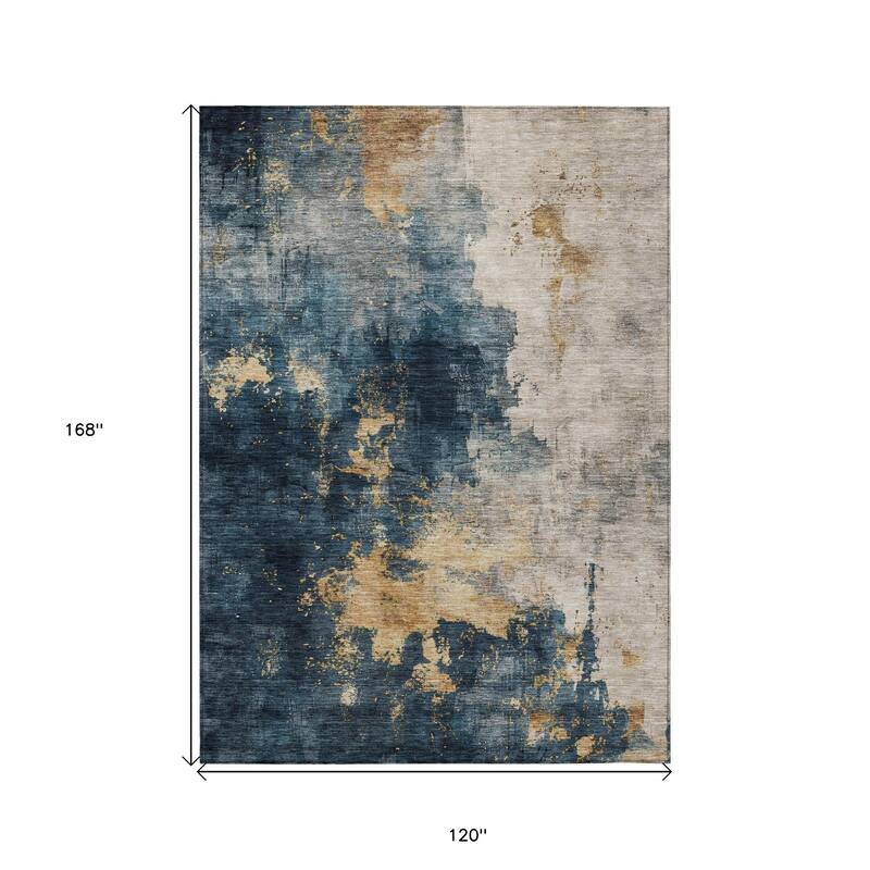 HomeRoots Abstract Transitional Rectangle Outdoor Rug