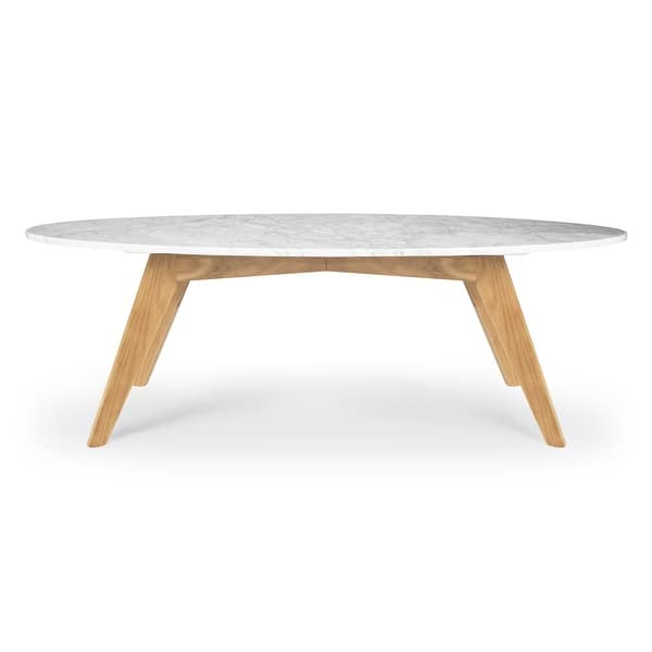 Poly And Bark Riley Marble Oval Coffee Table Overstock 29009533