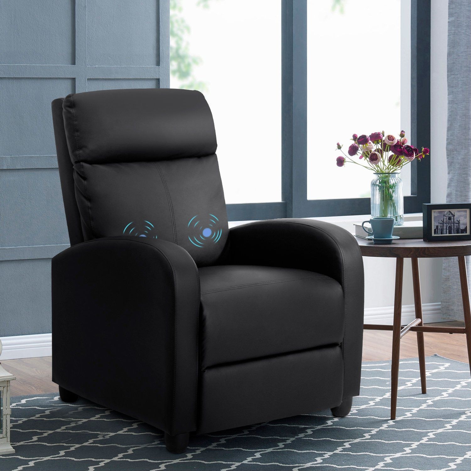 Homall recliner chair padded seat pu leather best sale