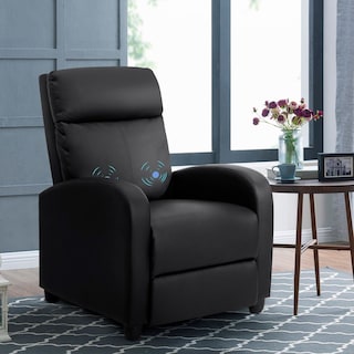 Homall Massage Recliner PU Faux Leather Home Theater Recliner with Padded Seat