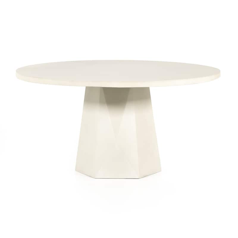 Haven Home Waymaker Outdoor Dining Table - White Concrete