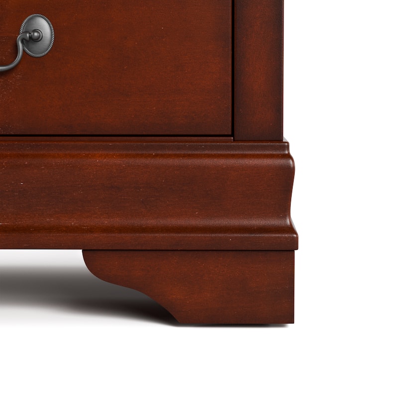 Furniture of America Devi Traditional Solid Wood 2-Drawer Nightstand, Set of 2