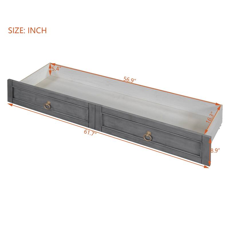 Modern Murphy Bed with Large Drawers