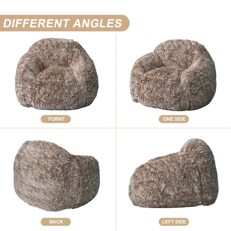 Bean Bag Chair, Plush Armrest Beanbag Sofa, Cozy Lounge Seat