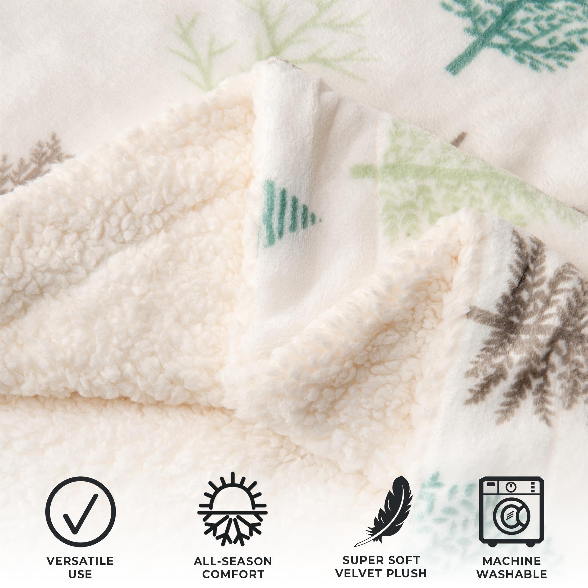Linery Co. Velvet Plush Reversible Sherpa Throw Blanket Bed Bath Beyond 32174980