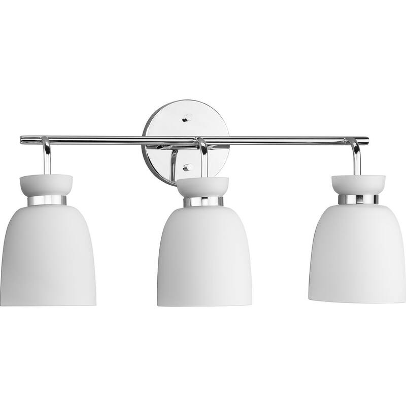 Lexie Collection Three-Light Polished Chrome Contemporary Vanity Light - 22 in x 6.62 in x 11 in - 22 in x 6.62 in x 11 in