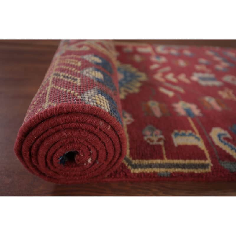 Tribal Kazak Indian Runner Rug Handmade Wool Carpet - 2'6"x 9'9"