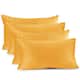 Nestl Solid Microfiber Soft Velvet Throw Pillow Cover (Set of 4) - 12" x 20" - Orange