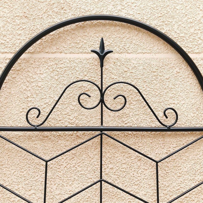 2 Pack Metal Garden Trellis Rustproof Trellis for Climbing Plants Outdoor Flower Support Black