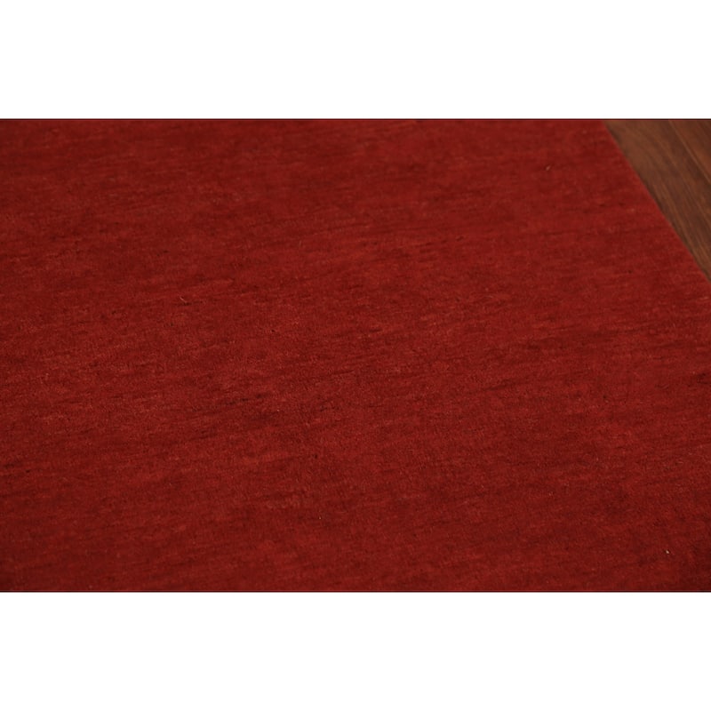 Gabbeh Modern Runner Rug Handmade Hallway Wool Carpet - 2'9" x 9'8"