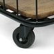 preview thumbnail 3 of 7, Colwill Indoor Mango Wood Handcrafted Kitchen Cart with Wheels by Christopher Knight Home