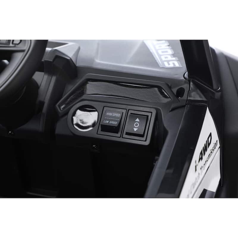 12V Kids Electric Ride On UTV Car with Remote Control, Battery Powered Toy Vehicle with Seat Belt & LED Lights, Ages 3-6