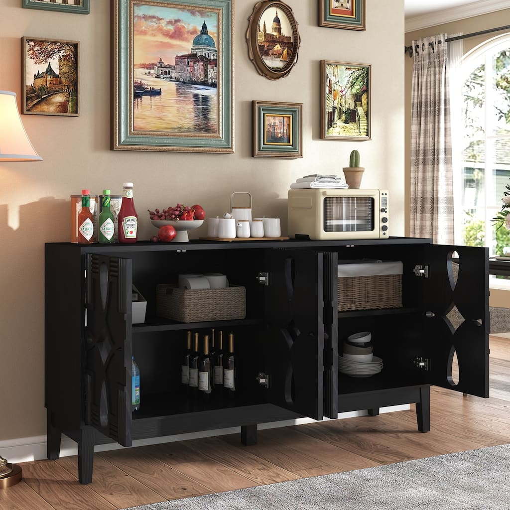 Mid Century Modern Sideboard Buffet Cabinet with Storage